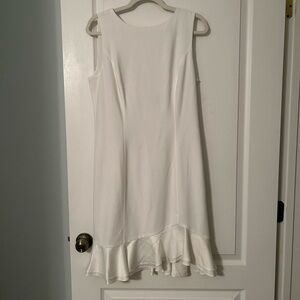 Nwt White House black market Sleeveless Ruffle Hem Dress size 10